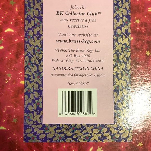 1998 Brass Key Victorian Star Genuine Porcelain Doll, Cert of Auth UNOPENED - Picture 8 of 8